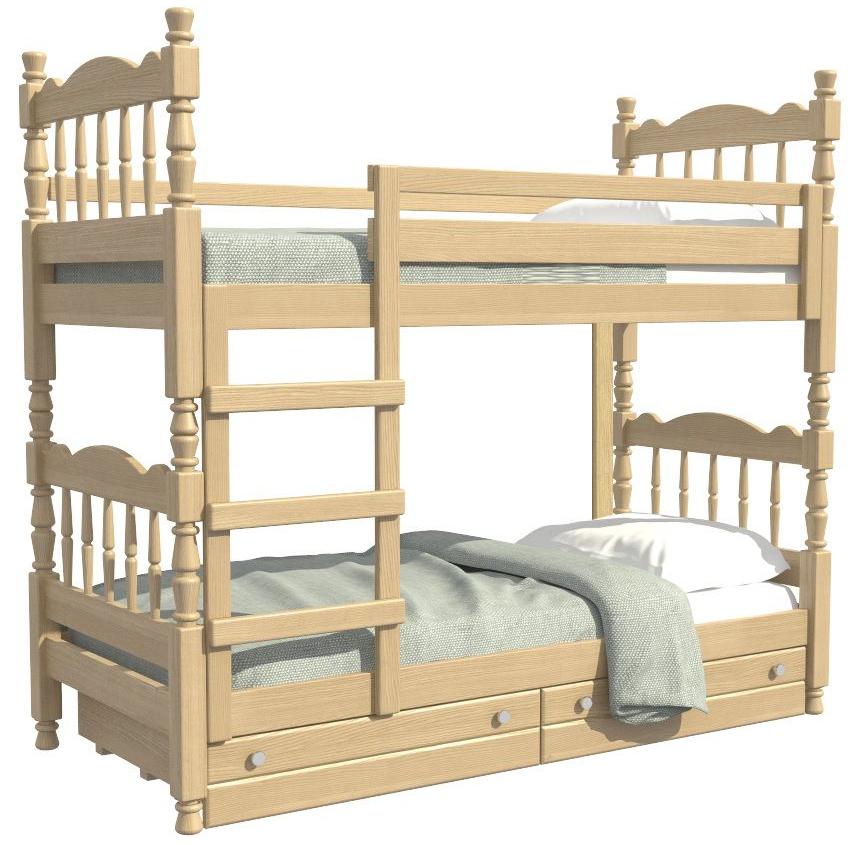 Кровать двухъярусная Соня Белый Античный 900x2000
