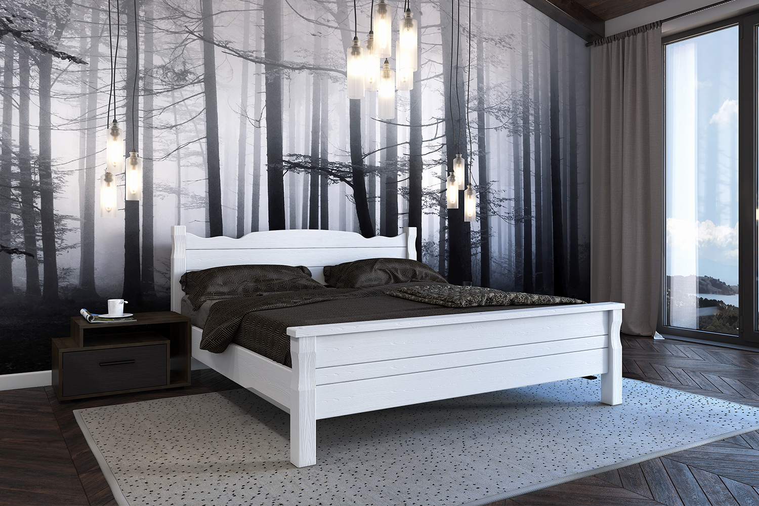 Кровать Мюнхен Белый Античный 1400x2000