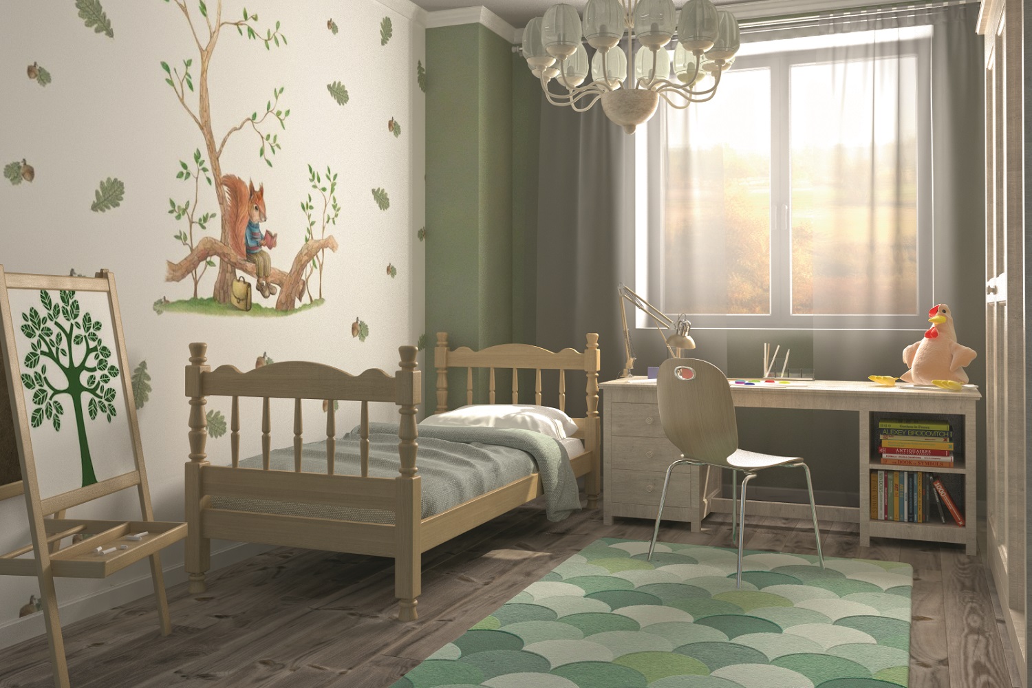 Кровать Аленка Сосна 900x2000